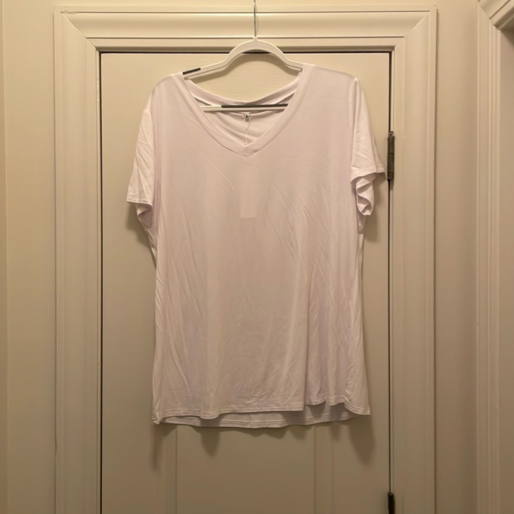 SAMPEEL shirt.   NWT.  White V-neck